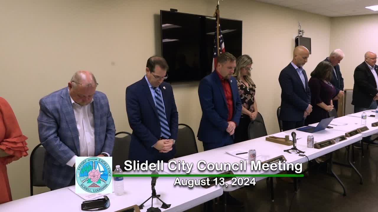 Slidell City Council Meeting: August 13, 2024