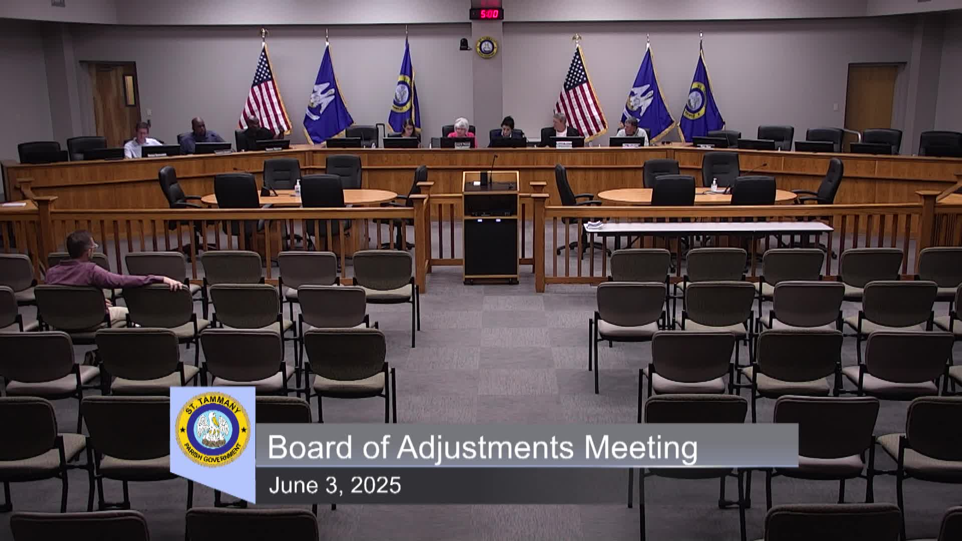 St. tammany Parish Board of Adjustments Meeting : June 3, 2025