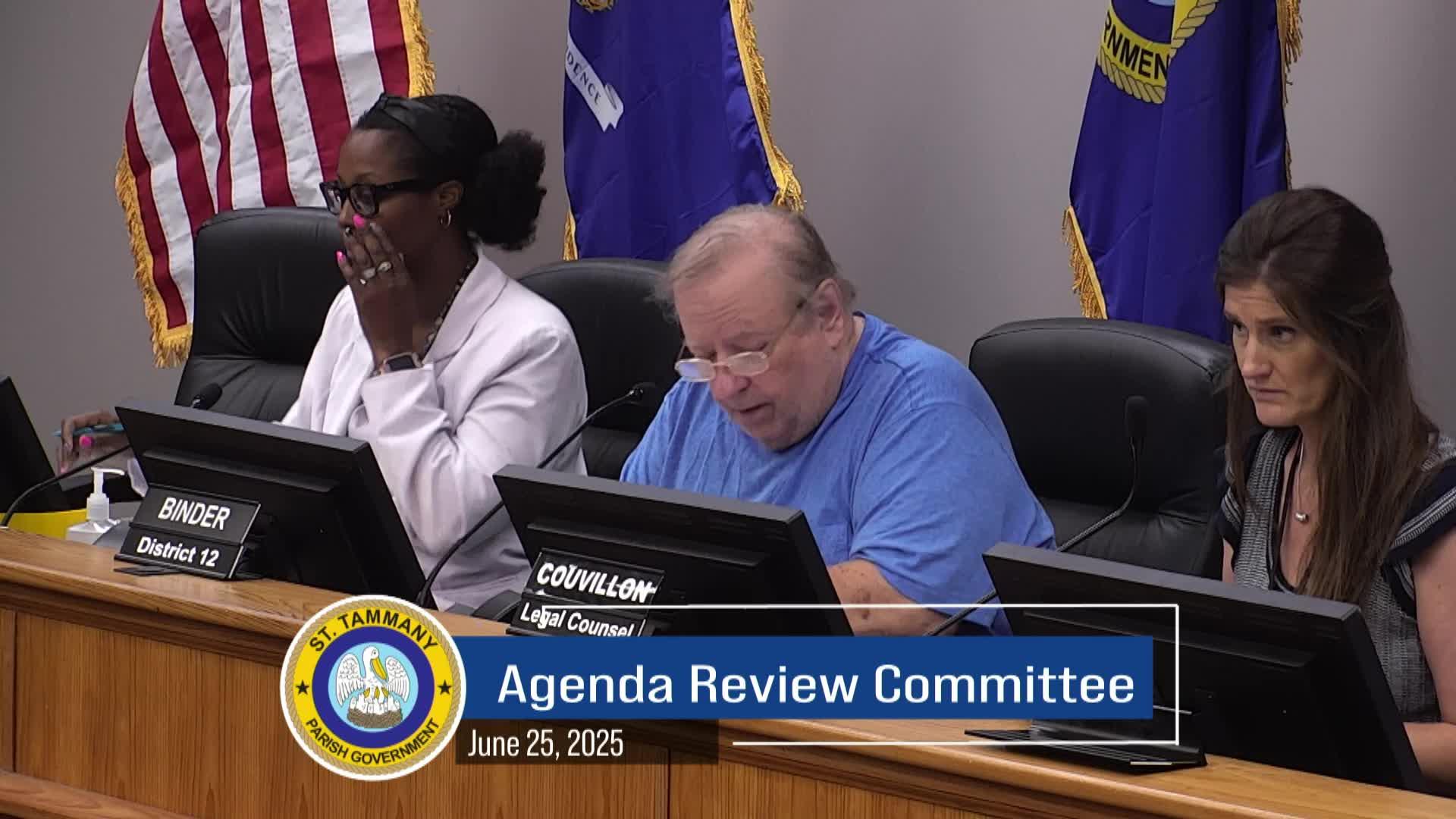 St. Tammany Parish Agenda Review Committee Meeting : June 25, 2025