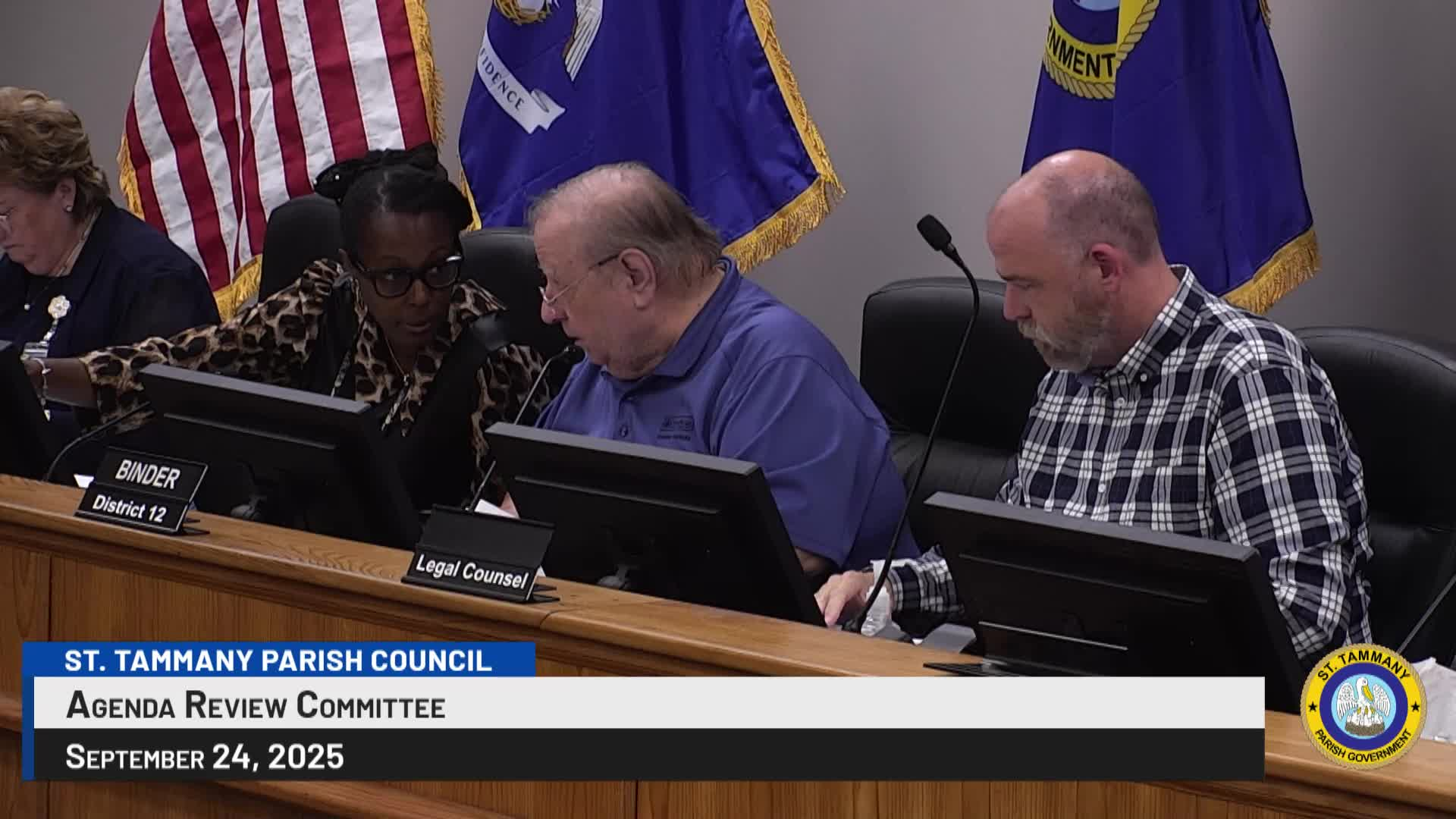St. Tammany Parish Agenda Review Committee : September 24, 2025