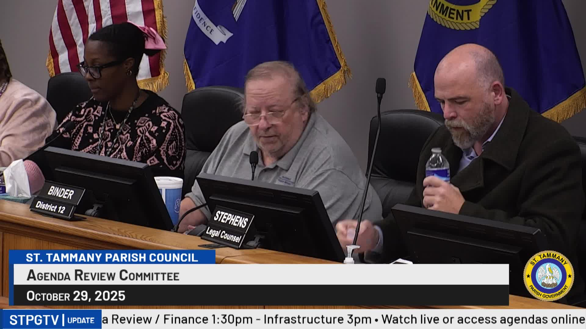St. Tammany Parish Agenda Review Committee : October 29, 2025